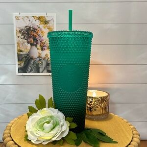 Starbucks Green/Teal Studded Ombré 24oz Cup